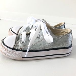 Silver Infant Chuck Taylor Converse